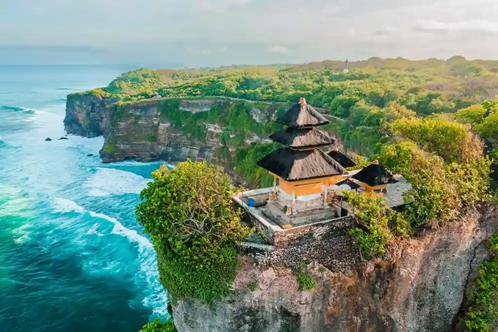 Uluwatu Temple at sunset Bali